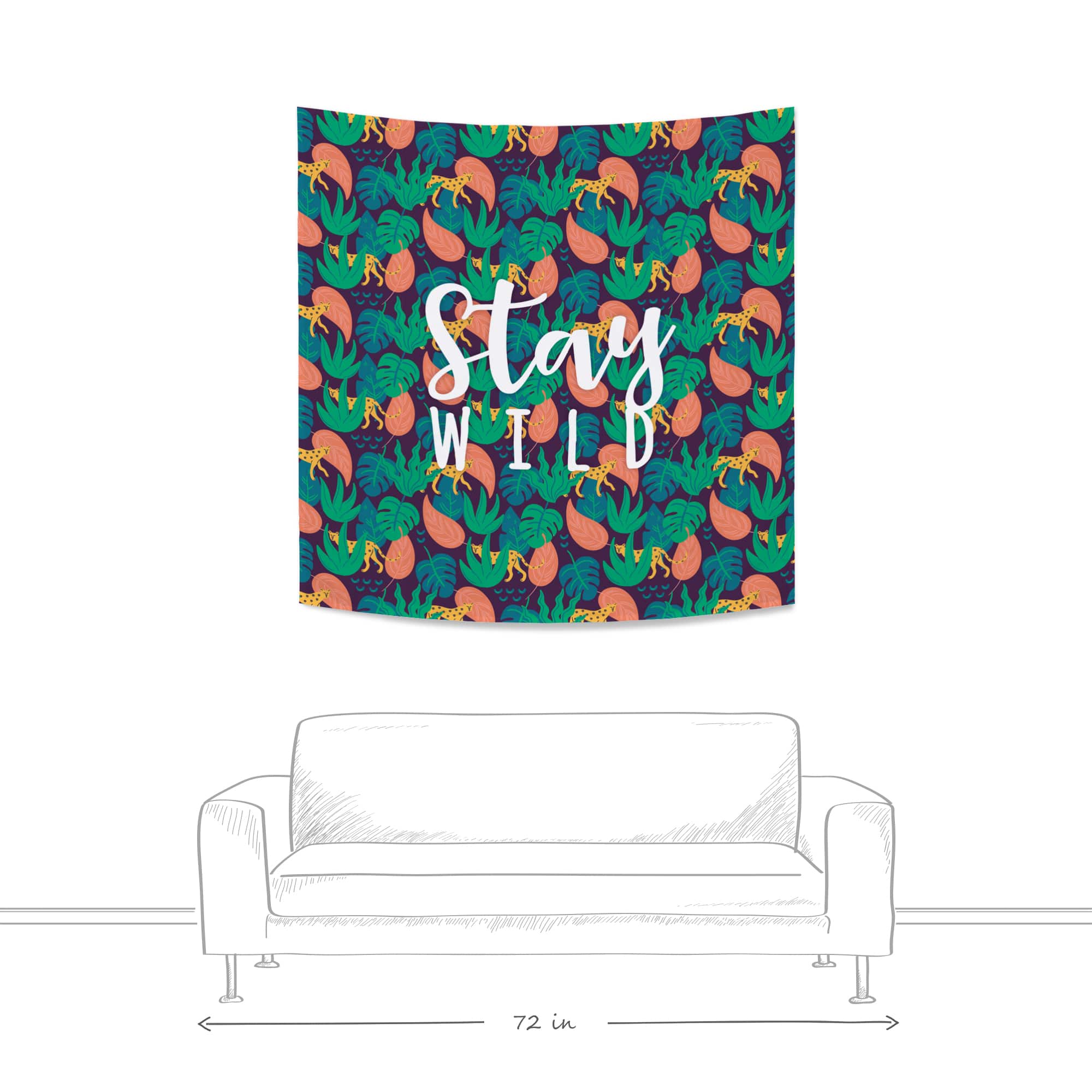 Tropical Cheetah Tapestry